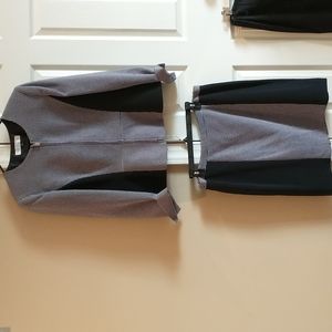 Tahari black and white suit